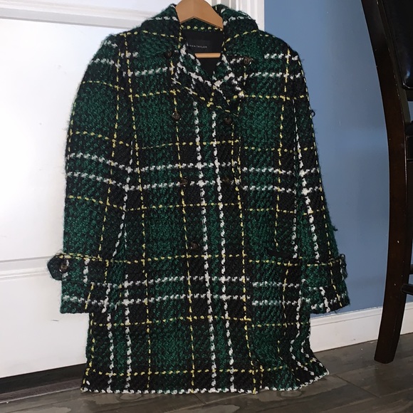 Ann Taylor Small Plaid Peacoat Small - Picture 3 of 3